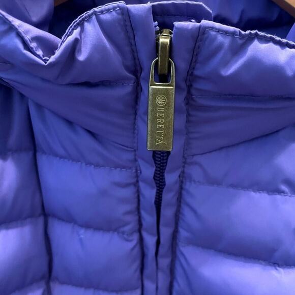 Beretta Down Puffer Quilted Jacket | Violet Liberty, Purple, Removable Hood, 8 - Picture 10 of 10
